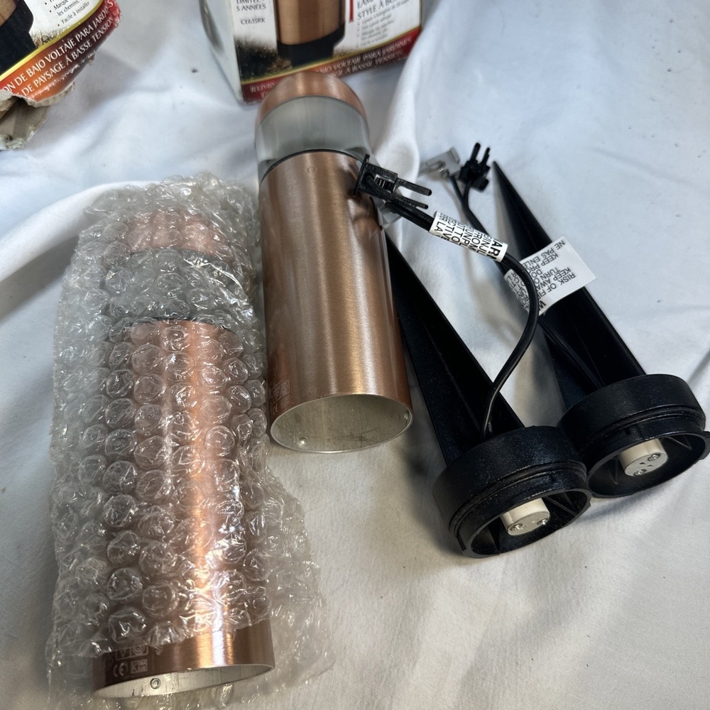 2 Intermatic CL635RK Malibu Low Voltage Metal Cap 20W Bollard Light Copper NOS - Picture 13 of 16